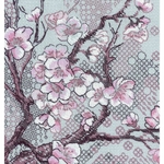 Riolis 2298  kit point croix  Fleurs de prunier  3