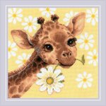 Riolis 2318  kit point croix  Girafe  2