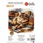 Ava P089  kit point croix  Le chat sage  2