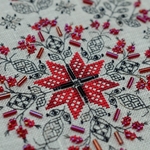 Tela Artis  X208  kit point croix  Mandala rosé  4