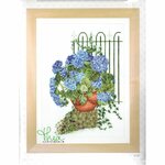 Thea Gouverneur 2035  kit point croix  Hortensia bleu