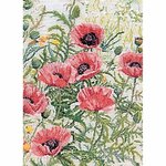 Thea Gouverneur 2061  kit point croix  coquelicots rose  2