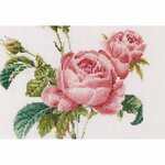 Thea Gouverneur 2030  kit point croix compté  Rose redouté  1