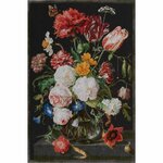 Thea Gouverneur 785-05  kit point de croix compté  vase de fleurs