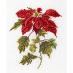 Thea Gouverneur 604  kit point croix  détaillé Poinsettia