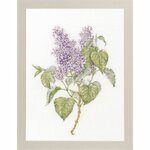 Thea Gouverneur 588  kit point croix  Lilas  ouvrage terminé