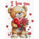 Luca-S  B1441  kit point croix  Bouquet d'amour