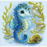 Aine A1038  Kit point de croix  Hippocampe Cheval de mer