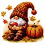 Aine A1044  Kit point de croix  Harvest Gnome