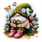Aine A1042  Kit point de croix  Blossom Gnome