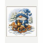 Aine A1045  Kit point de croix compté  Snowy Gnome