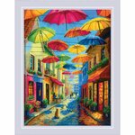Riolis 2335  Kit point de croix compté  Parapluies colorés