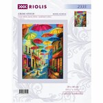 Riolis 2335  Kit point de croix  contenu du kit  Parapluies colorés
