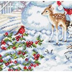 Letistitch 8015  kit de broderie  Bonhomme de neige  pére Noël