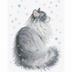 Kit Point De Croix Riolis Balançoire Jardin 21x30cm Toile Aida 14ct DIY