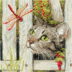 Kit point compté Riolis L'amour est dans l'air, DIY, 21x30cm