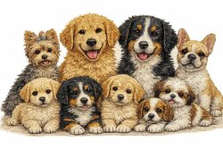 La Brodeuse Chiens et chiots