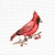 Luca-S B1156 - Cardinal - kit point de croix compté -