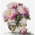 Luca-S B7028  kit point croix  Bouquet de pivoines