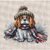 Ava P037  kit de point croix compté  Cavalier King charles