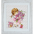 Fillette avec un Bouquet - Luca-S LB1055 - Kit broderie point de croix sur www.la-brodeuse.com