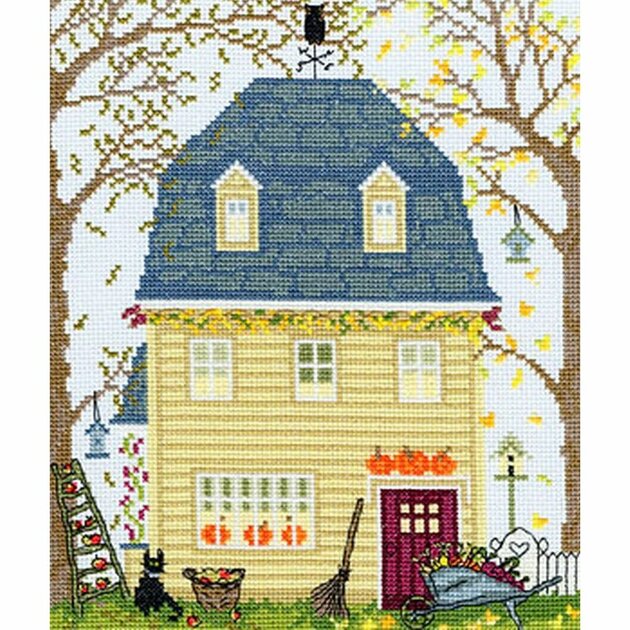 Kit De Broderie Point De Croix Motif Vacances Bothy Threads - Toile Aida 16pts, Fils Pré-triés, 28x24cm