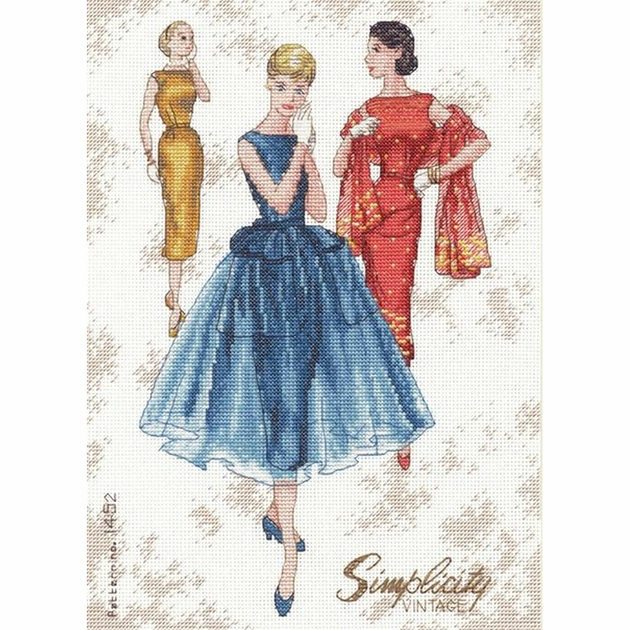 Point De Croix Compté Pdf / Motif Vintage / Monochrome 002 / Digital