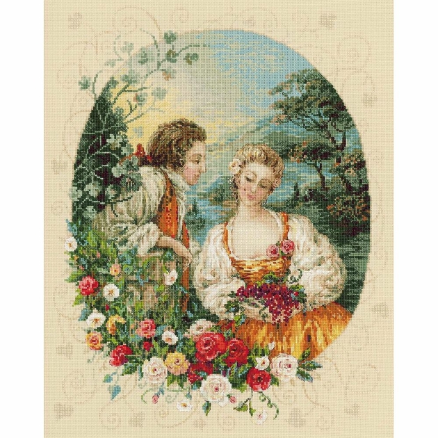 Kit De Point De Croix Riolis – Matin Calme – 40x30cm – Neuf