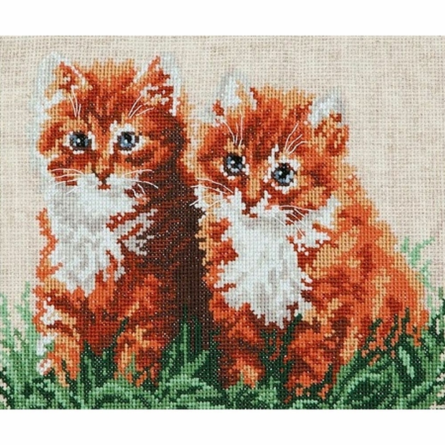 Kit coussin chat à broder gros trous