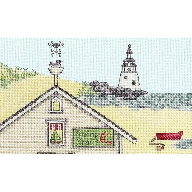 Kit De Broderie Au Point De Croix 'Motif Chêne' - 53 X 38 Cm - Inclus Toile Aïda, Fils, Aiguille, Instructions