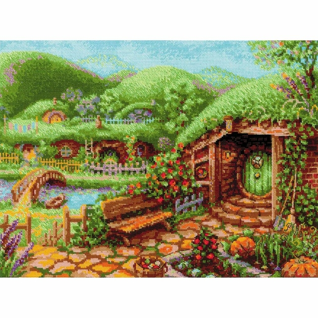 Compas Laiton Kit Point De Croix Riolis 'Printemps' - Modèle Comptage - Toile Aïda 15-16ct - Neuf Complet Kit Riolis Printemps Avec Fils Et Aiguille