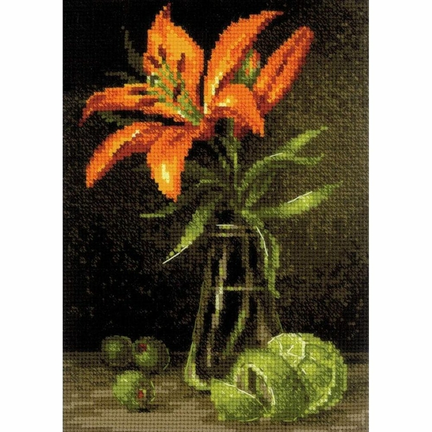 Kit Point De Croix Riolis Rêveuse – 25x25cm – Niveau Médian – Diagramme Comptage