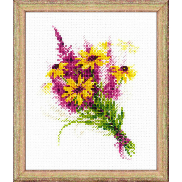 Riolis - 776 - Fleurs De Tournesols - Kit Point Croix Compté