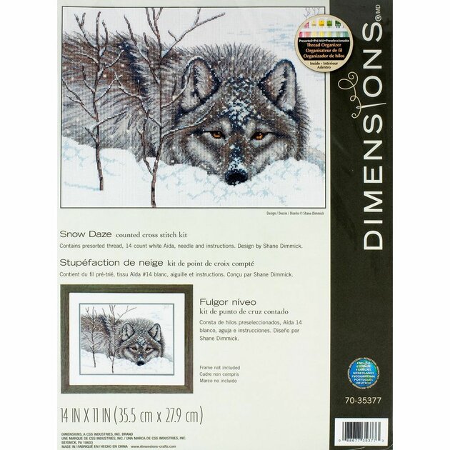 Kit Point De Croix Dimensions - Couverture Prière - 86x109cm - Fil Pré-trié Inclus