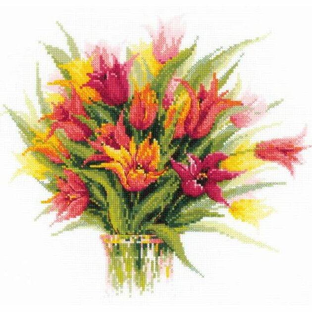 kit Point de croix RIOLIS Iris dans le Vase | Broderie City kit Point de croix RIOLIS Iris dans le Vase | Broderie City