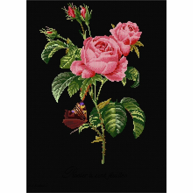 Kit Point De Croix Œillet Rose 467 – Thea Gouverneur, Toile De Lin 14 Fils