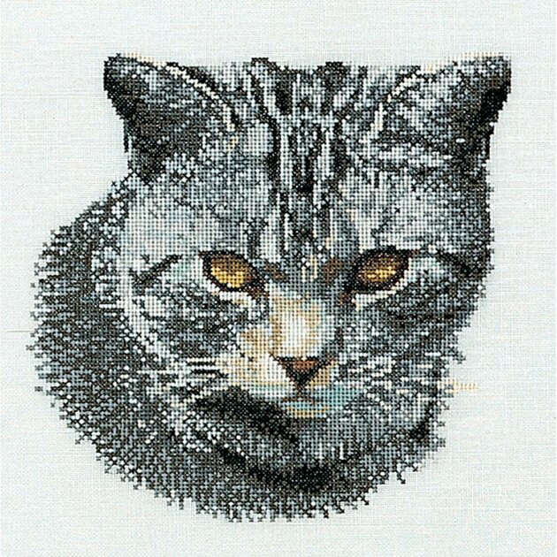 Kit De Point De Croix Thea Gouverneur - Halloween Chaton Sur Aida 16 - Neuf Complet - Réf Tg738A