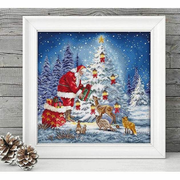 Kit broderie point de croix - Chiots et chatons de Noël - Letistitch