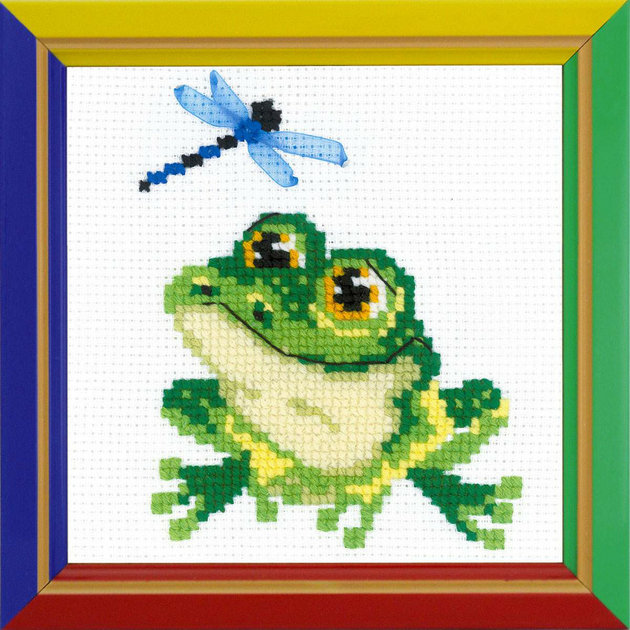 Kit Point De Croix Dimensions - Arbre Grenouille Trio - Animaux 7x5"