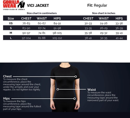 vici-jacket-sizechart