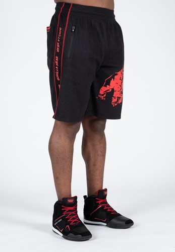 buffalo-workout-shorts-black-red