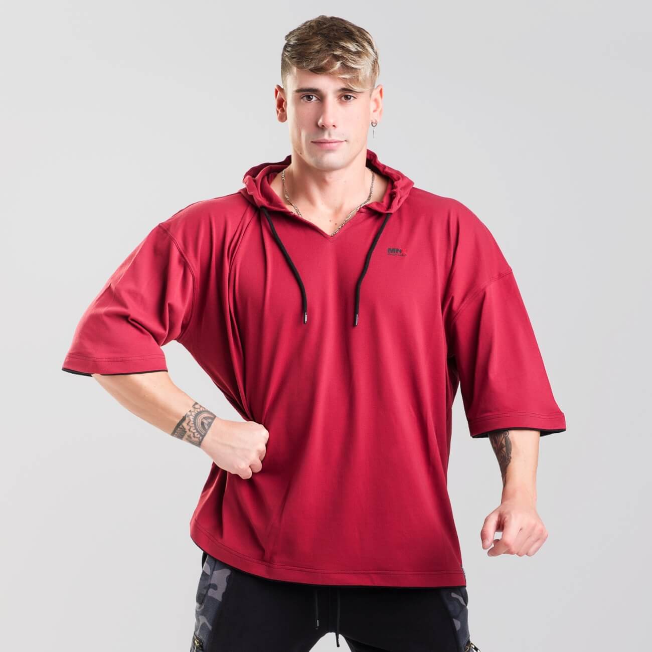 HOODED-EXTRA-T-SHIRT-BURGUNDY