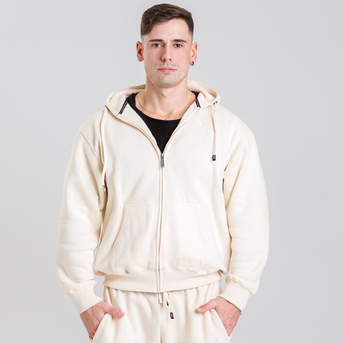 OXYGEN-MENS-HOODIE-BEIGE