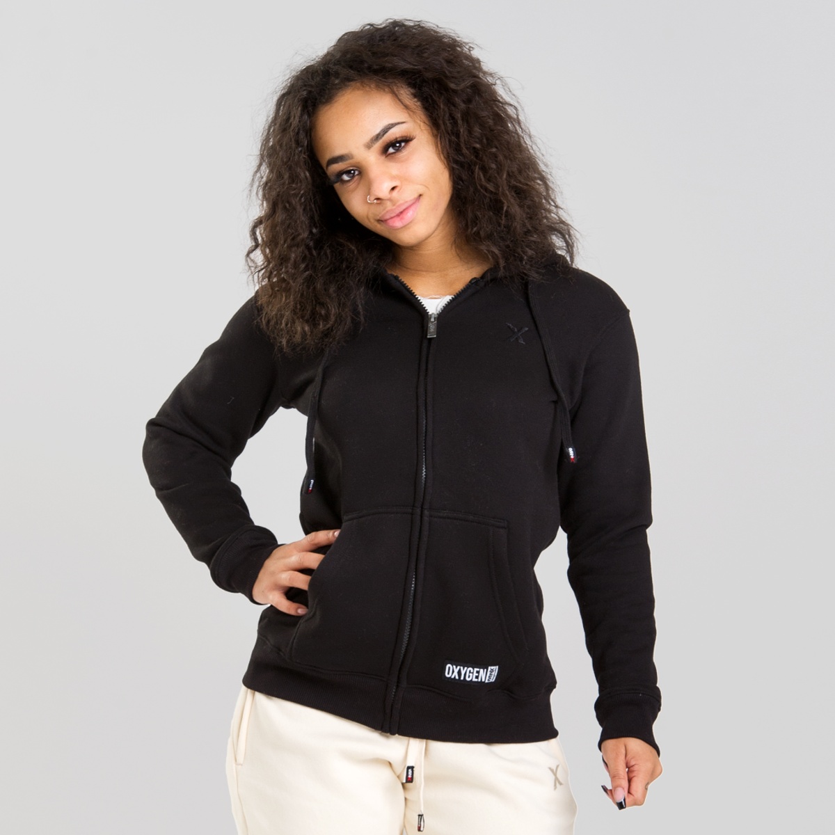 OXYGEN-WOMENS-HOODIE-BLACK