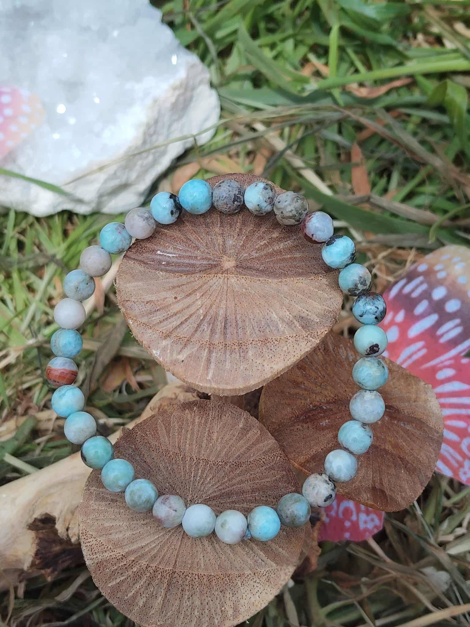 Ensemble De Bijoux En Argent 925 Et Larimar - Fait Main - Collier, Bague, Boucles, Bracelet