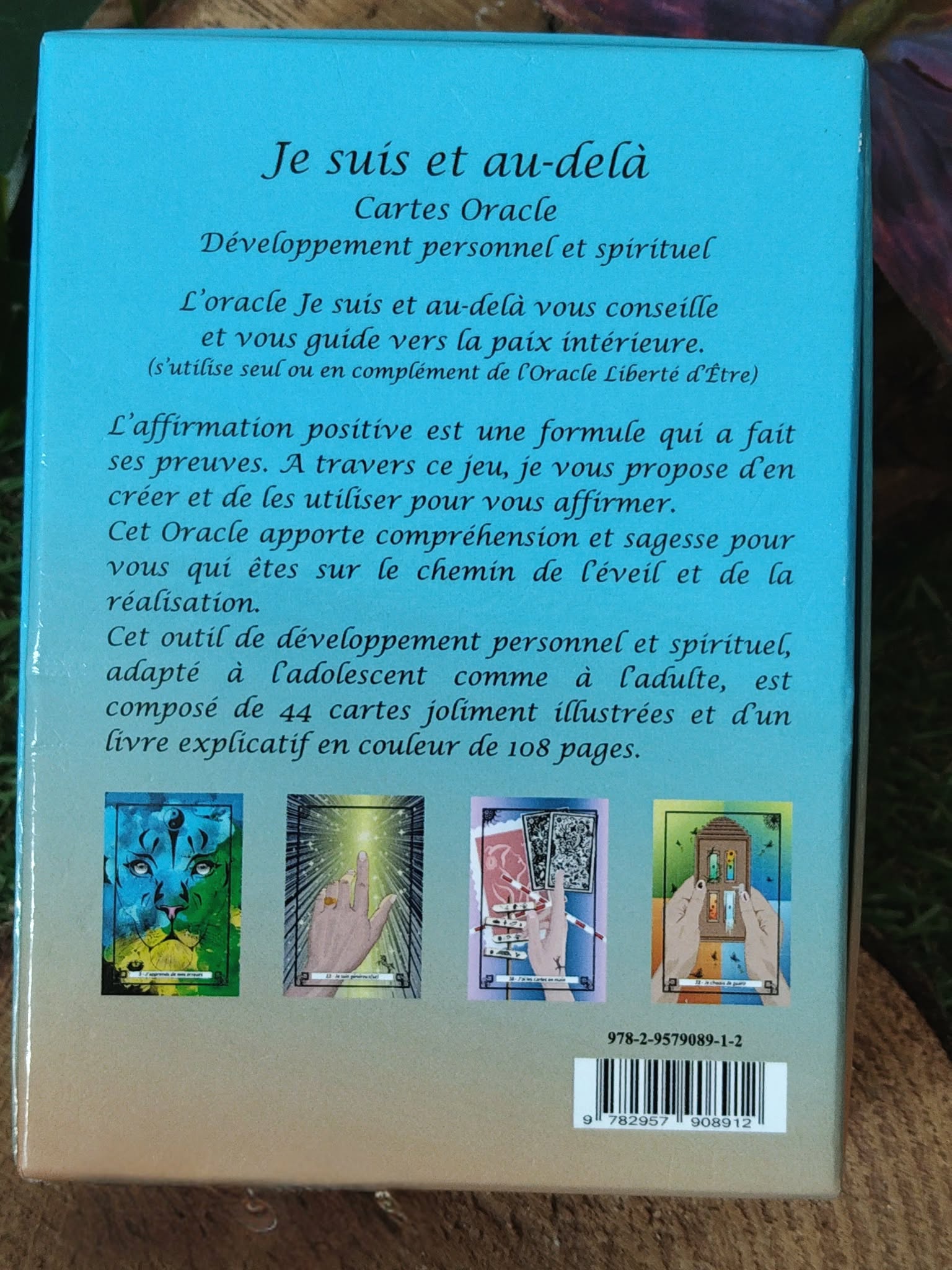 Oracle Je suis et au-delà : dos de boîte   code-barres — jeu d’affirmations positives.