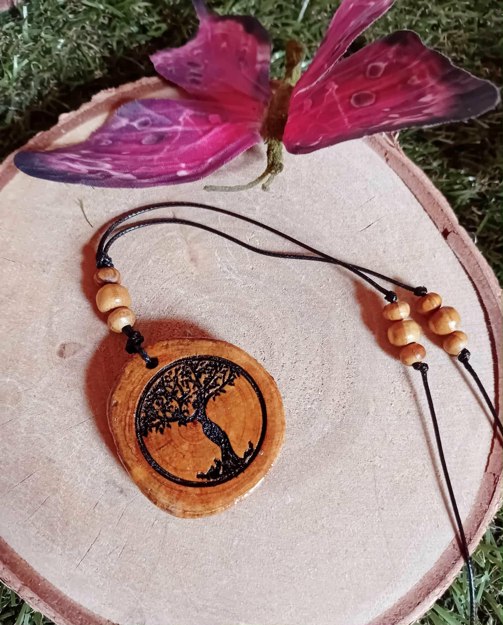 Pendentif Arbre De Vie Bois Avec Perle Cr ation Unique Pendentif Arbre De Vie Bois Avec Perle Cr ation Unique