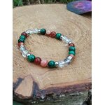 bracelet prémenstruel malachite cornaline cristal de roche douleurs menstruelles anti inflammatoire soulagement règles pierres naturelles lithothérapie Magic Gaïa