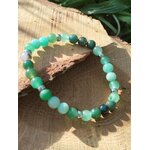 Bracelet Psoriasis création Magic Gaïa avec ou sans breloques, amazonite vert d’eau, agate mousse et aventurine verte pour calme intérieur et harmonie émotionnelle