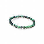 Bracelet rubis zoïsite sur fond blanc, perles rondes 6 mm en pierre naturelle pour vitalité douce, ouverture affective et renouveau personnel